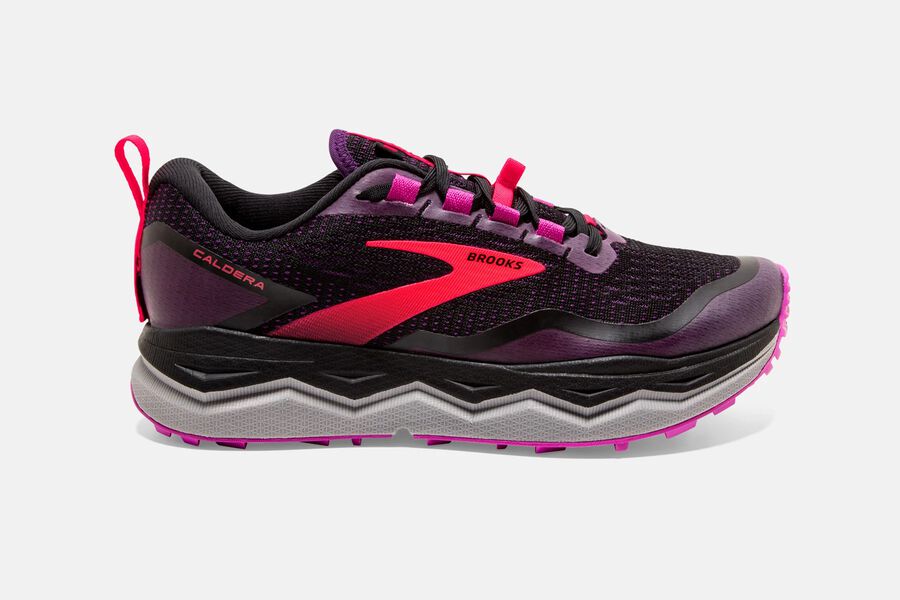 Brooks Israel Caldera 5 Trail Running Shoes Womens - Black/Red - UFA-431905